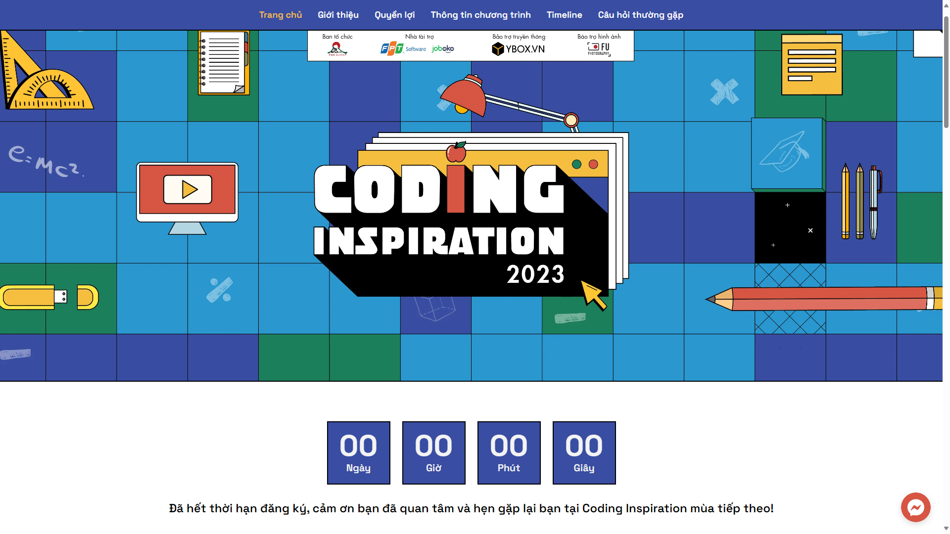 JS Club's Coding Inspiration 2023 Landing Page